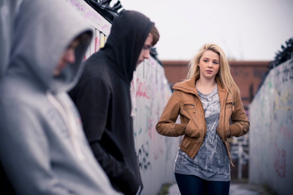 Youth committing crime