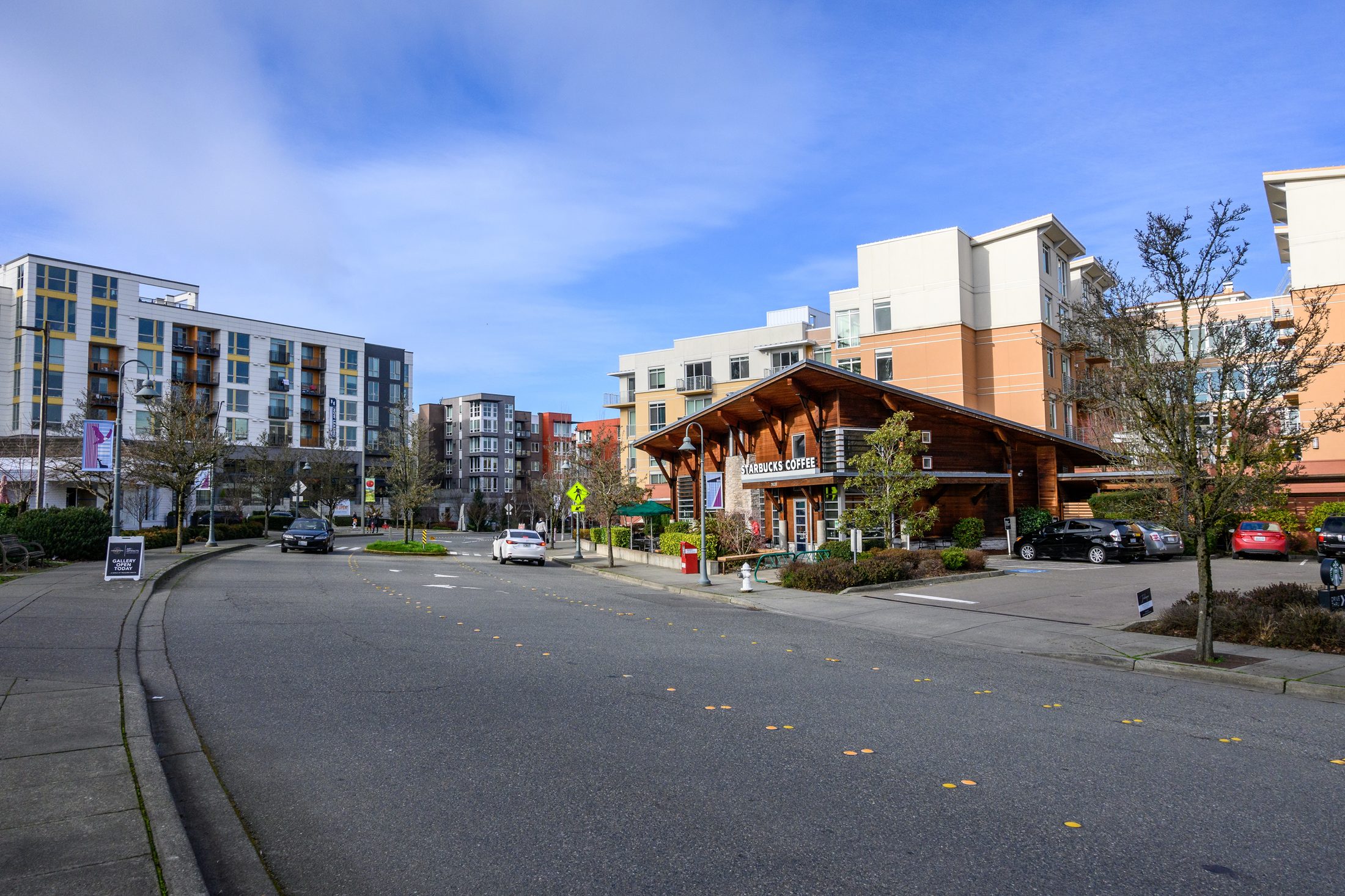 A shot of downtown Mercer Island